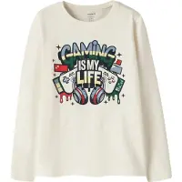Name it Tröja - NkmVux - Antique White/Spel - - 11-12 år (146-152) - Tröja