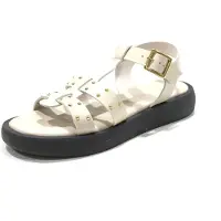 Wonders för kvinnor. AB-1567 Mousse sandaler i läder (37), Hud, Beige, Karta, Spänne, Casual