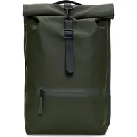 Rains unisex. 13320 Rolltop Ryggsäck grön (OSFA), Casual, Polyester