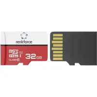Renkforce RF-mSDHC-32GB microSD-Kort 32 GB Class 10, UHS-Class 1, UHS-I inkl. SD-adapter
