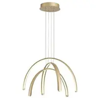 VIOKEF Pendellampa Megan, Mässing / guld, Vardagsrum / matsal, Aluminium / grå / zink, Modern
