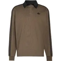Adidas Originals 3 Stripes Rugby Pikétröja Med Lång ärm