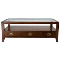 Newport Martino soffbord glasskiva noble brown