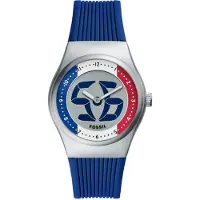 Fossil Analog klocka 'ARCHIVAL BIG TIC - France' blå / silver
