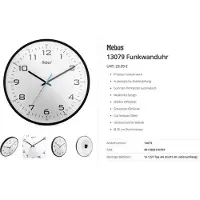 Mebus 13079 DCF Radioklocka 30 cm Svart Smygande urverk (tystgående)
