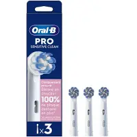 Parasanteonline Oral-B Pro Sensitive Clean Borsthuvuden För Tandborste, Förpackning Med 3 Enheter vit