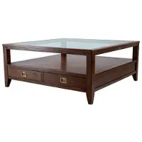 Newport Martino soffbord glasskiva noble brown