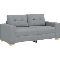 vidaXL Loveseat soffa ljusgrå 180x77x82 cm tyg
