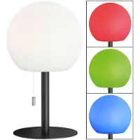 FH Lighting LED-batteribordslampa Trivento, sandsvart dimbar, Svart, Vardagsrum / matsal, Metall, Modern