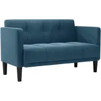 vidaXL Loveseat soffa blå 111 cm sammet