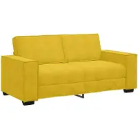 vidaXL 2-sitssoffa gul 140 cm sammet