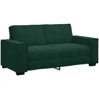 vidaXL Soffa 2-sits mörkgrön 140 cm sammet