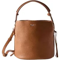 Pepe Jeans för kvinnor. PL0300110 Väska Tyler Script brun (OSFA), Casual, Polyuretan
