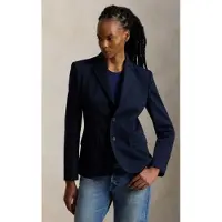 Ralph Lauren för kvinnor. 211B16851001 Klassisk marinblå americana (38), Casual, Polyester, Marino