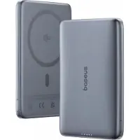 Baseus PicoGo AM41 Ultratunn Qi2 magnetisk powerbank 10000mAh - 27W - grå