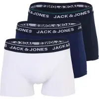 Jack & Jones Boxershorts 'JACBRANCO' marinblå / svart / vit