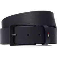 Tommy Hilfiger Bälte 'Enamel Flag Rectangular Buckle' mörkblå