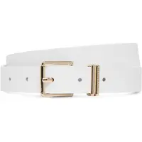 Tommy Hilfiger Bälte 'Buckle Logo Keeper' ullvit
