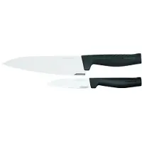 Fiskars - Hard Edge Knife Set - Chef's Knife 20 cm + Vegetable Knife 11 cm