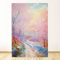 GIEKIKI Claude Monet Abstrakt Berömd Teckning Konsttryck och Poster Vintage Färgglad Gård Blomma Scenisk Havslandskap Canvas Målning Heminredning 40x60cm
