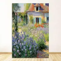 GIEKIKI Claude Monet Abstrakt Berömd Teckning Konsttryck och Poster Vintage Färgglad Gård Blomma Scenisk Havslandskap Canvas Målning Heminredning 50x70cm
