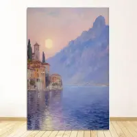 GIEKIKI Claude Monet Abstrakt Berömd Teckning Konsttryck och Poster Vintage Färgglad Gård Blomma Scenisk Havslandskap Canvas Målning Heminredning 50x70cm