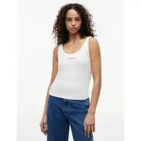 Tommy Hilfiger Topp 'Logo Embroidery Slim Tank' röd / vit