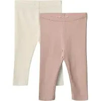 Wheat Leggings - Rib - 2-pack - Jules - Rose Powder - - 74 - Leggings