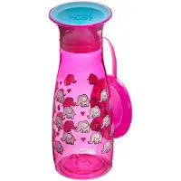Wow Cup Vattenflaska - Mini - 350 ml - Rosa m. Elefanter - - One Size - Vattenflaska