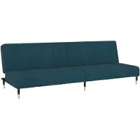 vidaXL Bäddsoffa 2-sits blå sammet