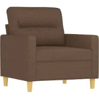 vidaXL Fåtölj brun 60 cm tyg