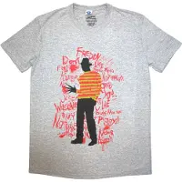 Ginza.se A Nightmare on Elm Street: Unisex T-Shirt/Freddy Scribble Font (Grey) (Small)