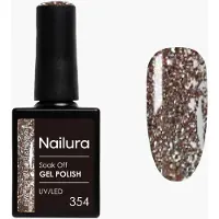 Nailura - Gel Polish 354 - Pewter Silver Shimmer - 10 ml