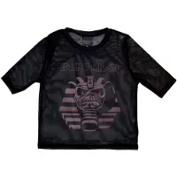 Ginza.se Iron Maiden: Ladies Crop Top/Powerslave Mummy (Black) (Mesh) (X-Small)
