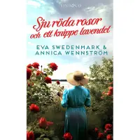 Sju röda rosor och ett knippe lavendel