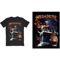 Ginza.se Megadeth: Unisex T-Shirt/Santa Vic Chimney (Black) (Large)