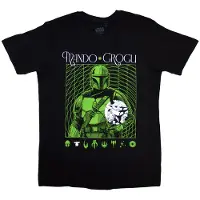 Ginza.se Star Wars: Unisex T-Shirt/The Mandalorian Mando & Grogu Neon (Black) (XX-Large)