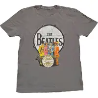 Ginza.se The Beatles: Unisex T-Shirt/Sgt Pepper & Drum (Charcoal Grey) (Large)