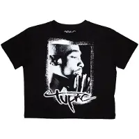 Ginza.se Tupac: Ladies Crop Top/Spray Photo (Black) (XX-Large)