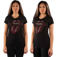 Ginza.se The Rolling Stones: Ladies T-Shirt/Classic Tongue (Black) (Embellished) (Medium)