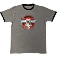 Ginza.se Van Halen: Unisex Ringer T-Shirt/Circle Logo (Grey & Black) (XX-Large)