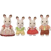 Sylvanian Families - Chocolate Rabbit Family - 5655 - - One Size - Leksaksfigur