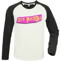 Ginza.se Sex Pistols: Logo Driver Vintage White / Charcoal Medium Baseball Jersey