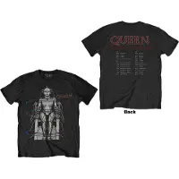 Ginza.se Queen: Unisex T-Shirt/European Tour 1984 (Black) (Back Print) (Small)