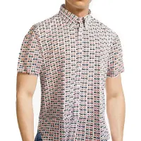 Ginza.se AC/DC: Unisex Casual Shirt/Logo (White) (All Over Print) (Medium)