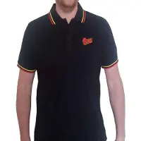 Ginza.se David Bowie: Unisex Polo Shirt/Flash Logo (Black) (Medium)
