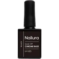 Ginza.se Nailura - Chrome Base Black Gel - Black - 10 ml