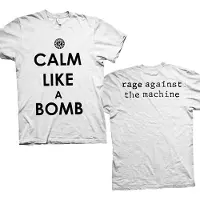 Ginza.se Rage Against The Machine: Unisex T-Shirt/Calm Like A Bomb (White) (Back Print) (X-Large)