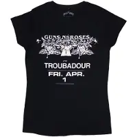 Ginza.se Guns N Roses: Guns N' Roses Ladies T-Shirt/Troubadour Flyer (Black) (Medium)