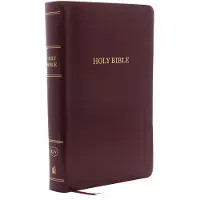 KJV Holy Bible: Personal Size Giant Print with 43,000 Cross References, Burgundy Leather-Look, Red Letter, Comfort Print: King James Version
